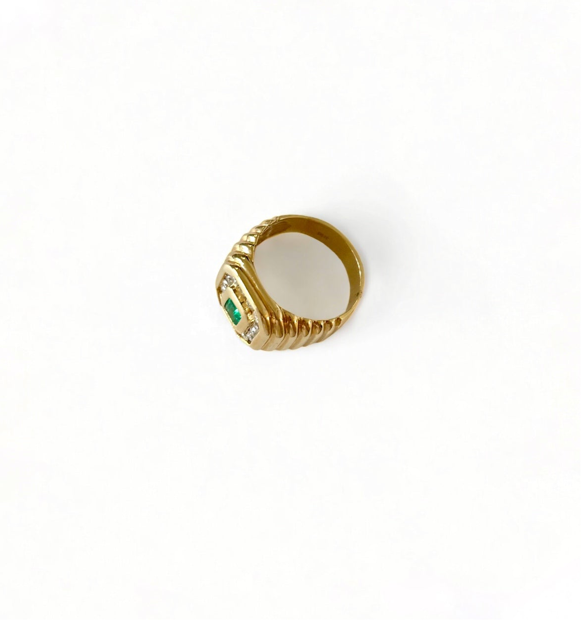 Vintage Green Emerald Statement Ring