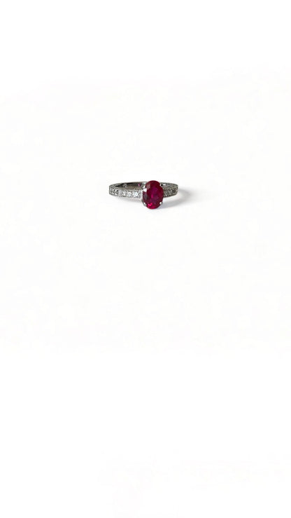 Vintage Ruby Oval Ring