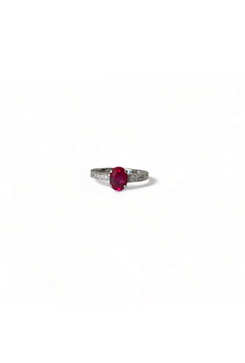 Vintage Ruby Oval Ring